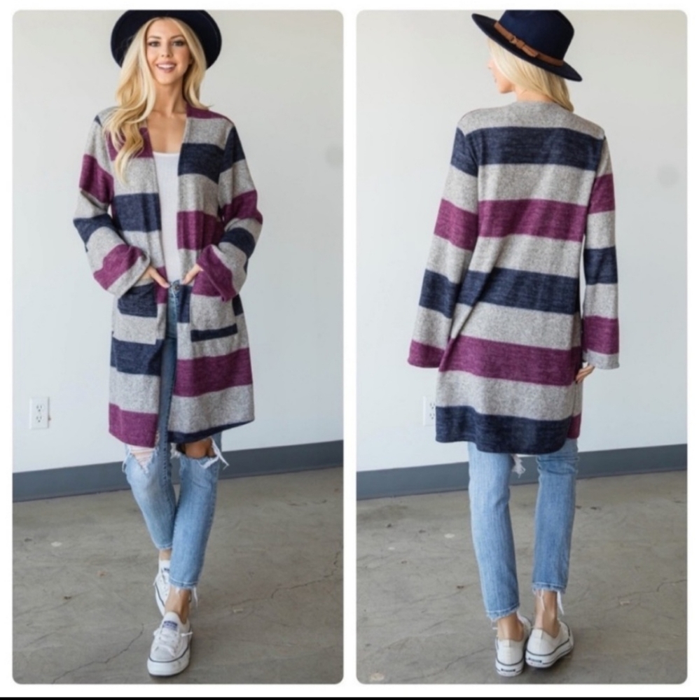 Color Block Cardigan - Picture 2 of 7